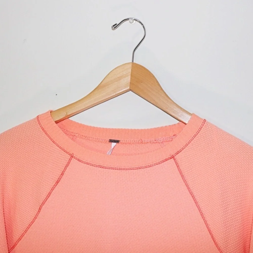 Free People In The Mix Jacquard Cuff Top In Desert Orange